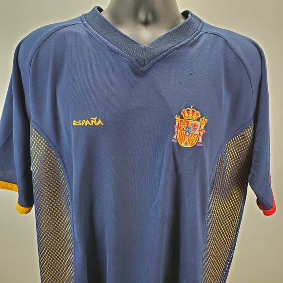 gino' Other - Spain Football Espana Soccer Jersey Men's XL Shirt Navy Blue Gino's